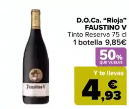 Carrefour FAUSTINO V D.O.Ca. “Rioja" oferta