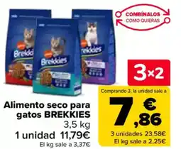 Carrefour BREKKIES Alimento seco para gatos oferta