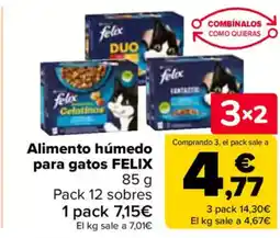 Carrefour FELIX Alimento húmedo para gatos oferta