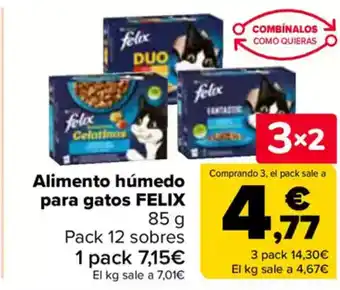 Carrefour FELIX Alimento húmedo para gatos oferta