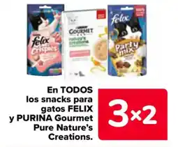 Carrefour En todos los snacks para y purina gourmet pure nature's creations. oferta