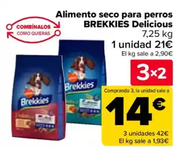 Carrefour BREKKIES Alimento seco para perros Delicious oferta