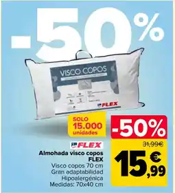 Carrefour FLEX Almohada visco copos oferta