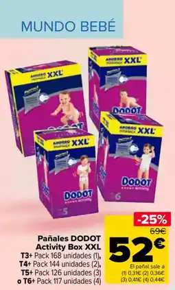 Carrefour DODOT Pañales Activity Box XXL oferta