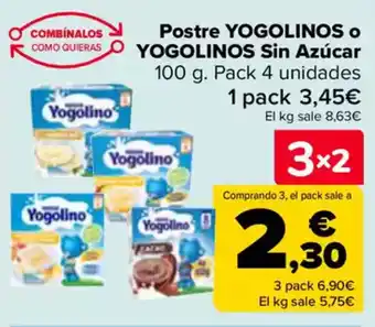 Carrefour YOGOLINOS O YOGOLINOS Postre Sin Azúcar oferta