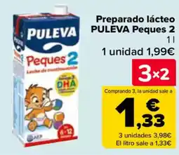 Carrefour PULEVA Preparado lácteo Peques 2 oferta