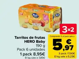 Carrefour HERO Tarritos de frutas Baby oferta