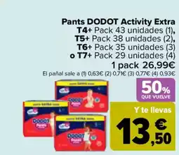 Carrefour DODOT Pants Activity Extra oferta