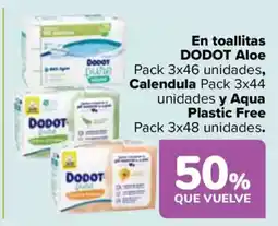 Carrefour DODOT En toallitas Aloe oferta