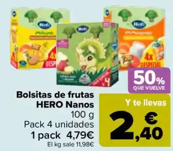 Carrefour HERO Bolsitas de frutas Nanos oferta