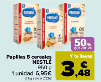 Carrefour NESTLÉ Papillas 8 cereales oferta