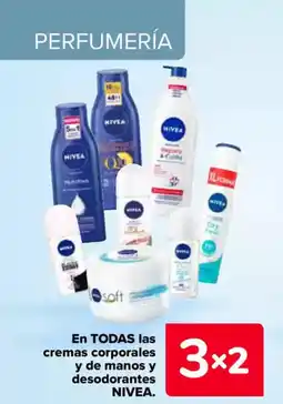 Carrefour NIVEA En todas las cremas corporales y de manos y desodorantes oferta