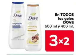 Carrefour DOVE En todos los geles oferta