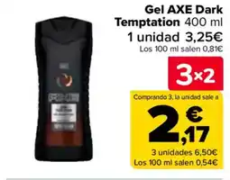 Carrefour Gel AXE Dark Temptation oferta