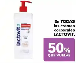 Carrefour LACTOVIT En todas las cremas corporales oferta