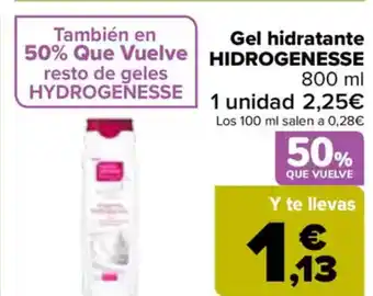 Carrefour HIDROGENESSE Gel hidratante oferta