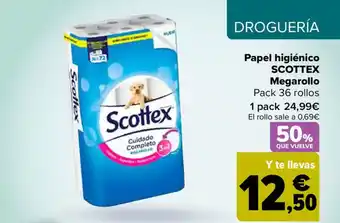 Carrefour SCOTTEX Papel higiénico oferta