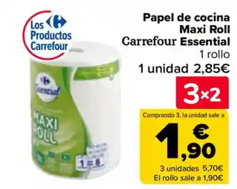 Carrefour Papel de cocina Maxi Roll Carrefour Essential oferta