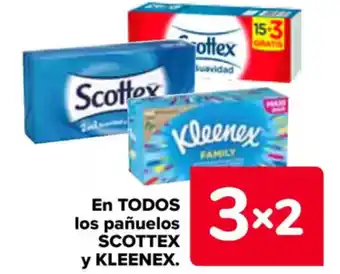 Carrefour SCOTTEX y KLEENEX En todos los pañuelos oferta