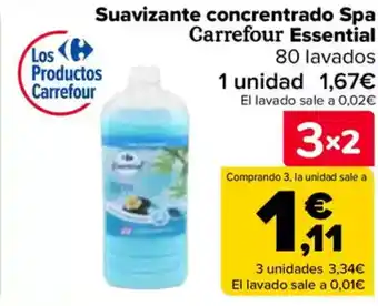 Carrefour Suavizante concrentrado Spa Carrefour Essential oferta