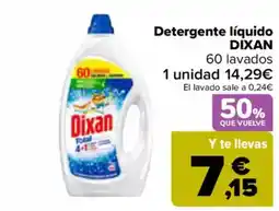 Carrefour DIXAN Detergente líquido oferta