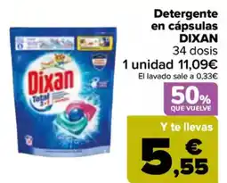 Carrefour DIXAN Detergente en cápsulas oferta