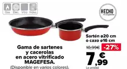 Carrefour MAGEFESA Gama de sartenes y cacerolas en acero vitrificado oferta