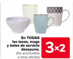 Carrefour En todas las tazas, mugs y boles de servicio desayuno. oferta