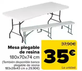 Carrefour Mesa plegable de resina oferta