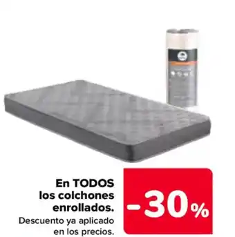 Carrefour En todos los colchones enrollados oferta