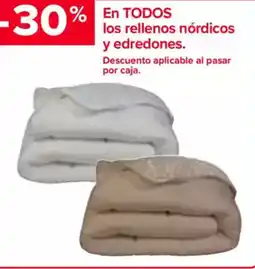 Carrefour En todos los rellenos nórdicos y edredones oferta