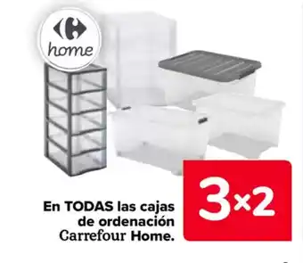 Carrefour En todas las cajas de ordenación carrefour home. oferta