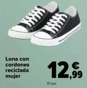 Carrefour Lona con cordones reciclada mujer oferta