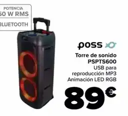 Carrefour POSS Torre de sonido PSPTS600 oferta