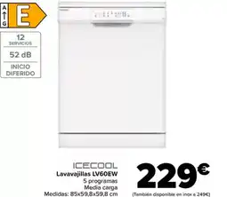 Carrefour ICECOOL Lavavajillas LV60EW oferta