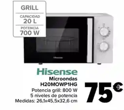 Carrefour HISENSE Microondas H20MOWP1HG oferta