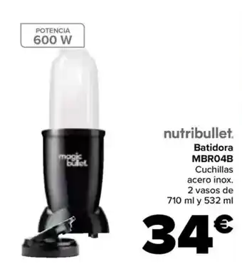 Carrefour NUTRIBULLET Batidora MBRO4B oferta