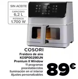 Carrefour COSORI Freidora de aire KOSP0029EUN Premium II Window oferta