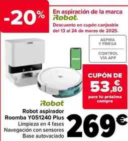 Carrefour ROBOT aspirador Roomba Y051240 Plus oferta