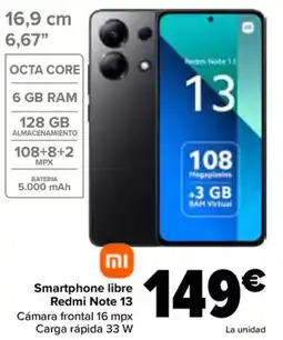 Carrefour REDMI Smartphone libre Redmi Note 13 oferta