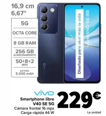 Carrefour VIVO Smartphone libre V40 SE 5G oferta