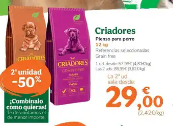 TiendAnimal CRIADORES Pienso para perro oferta