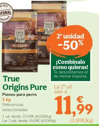 TiendAnimal TRUE ORIGINS PURE Pienso para perro oferta