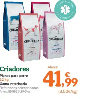 TiendAnimal CRIADORES Pienso para perro oferta