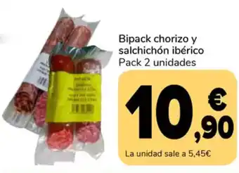 Supeco Bipack chorizo y salchichón ibérico oferta