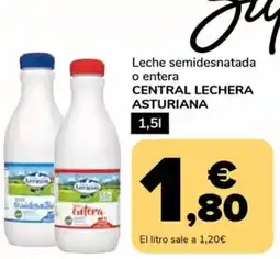 Supeco CENTRAL LECHERA ASTURIANA Leche semidesnatada o entera oferta