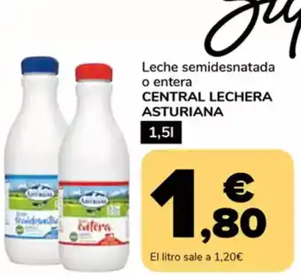 Supeco CENTRAL LECHERA ASTURIANA Leche semidesnatada o entera oferta