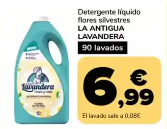 Supeco LA ANTIGUA LAVANDERA Detergente líquido flores silvestres oferta