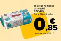 Supeco BEKYDS Toallitas húmedas para bebé oferta