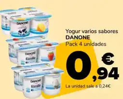 Supeco DANONE Yogur varios sabores oferta